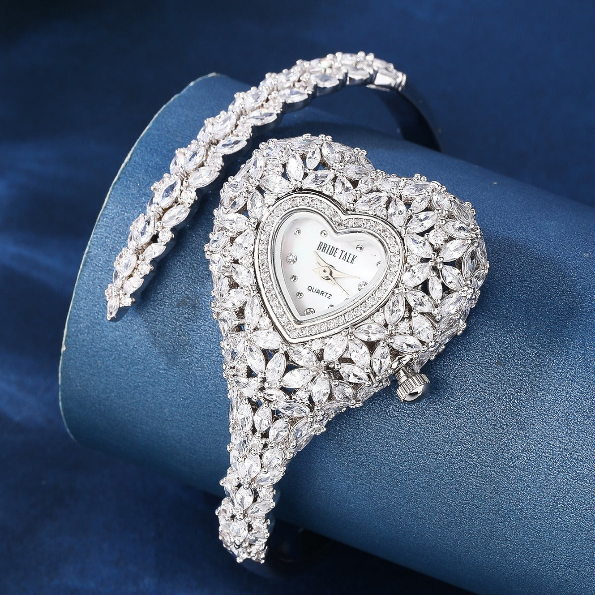 BrideTalk Heart shape unique design diamond watch