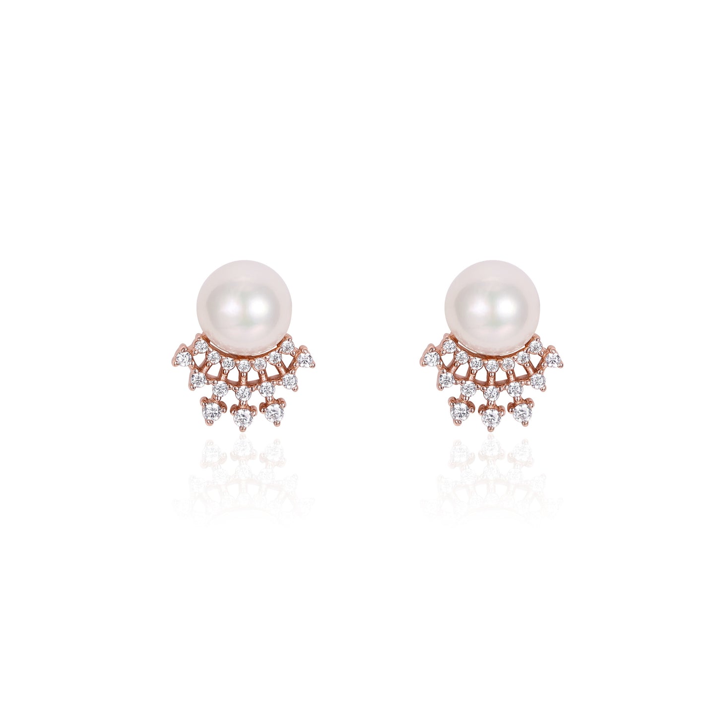 French designer's time-traveling series of natural pearl and diamond stud earrings