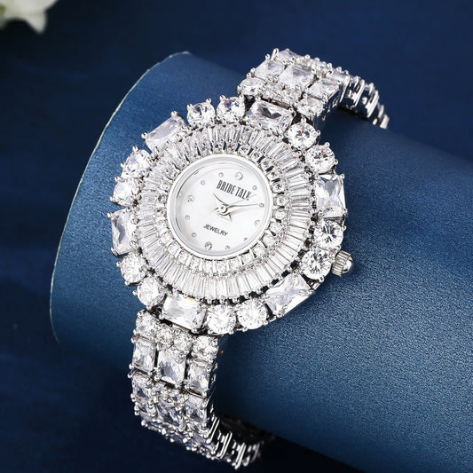 BrideTalk Full of diamonds, light luxury and sparkling temperament watch