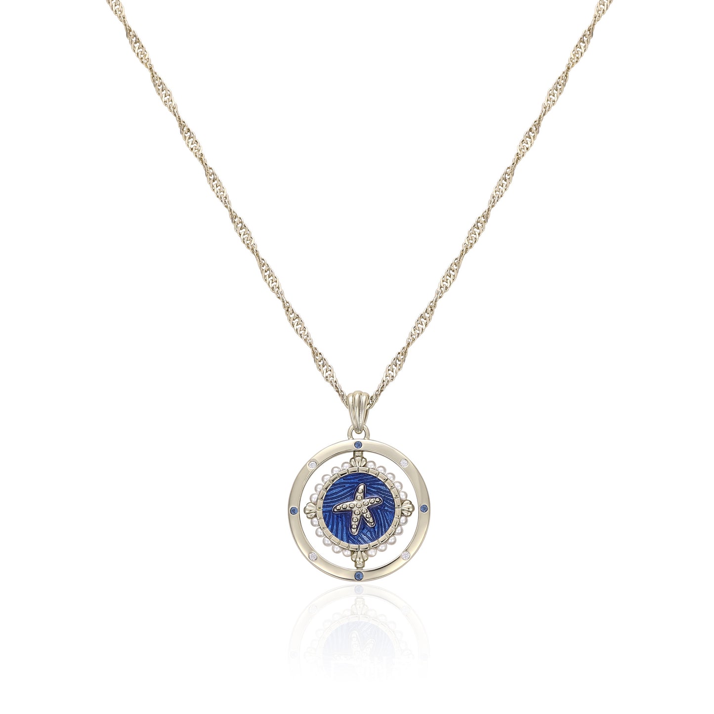 Danish designer ocean series reversible star necklace