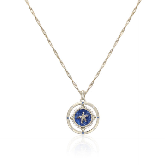 Danish designer ocean series reversible star necklace