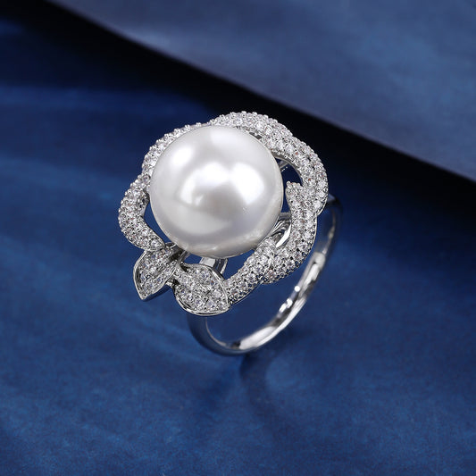 BrideTalk Zircon Pearl Sophisticated and Versatile Elegant Ring