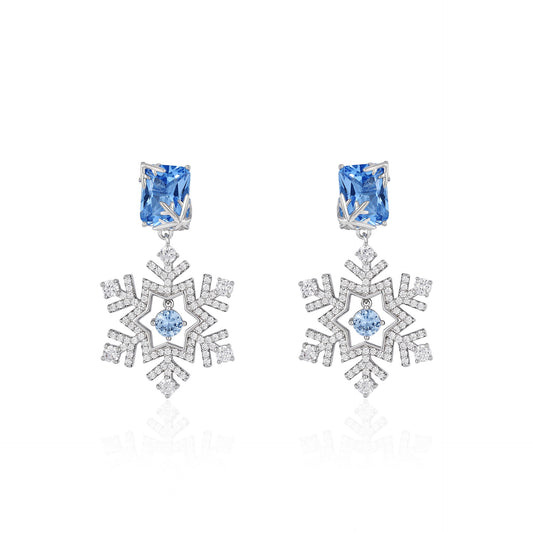 French designer's fantasy ice and snow series jewelry style earrings