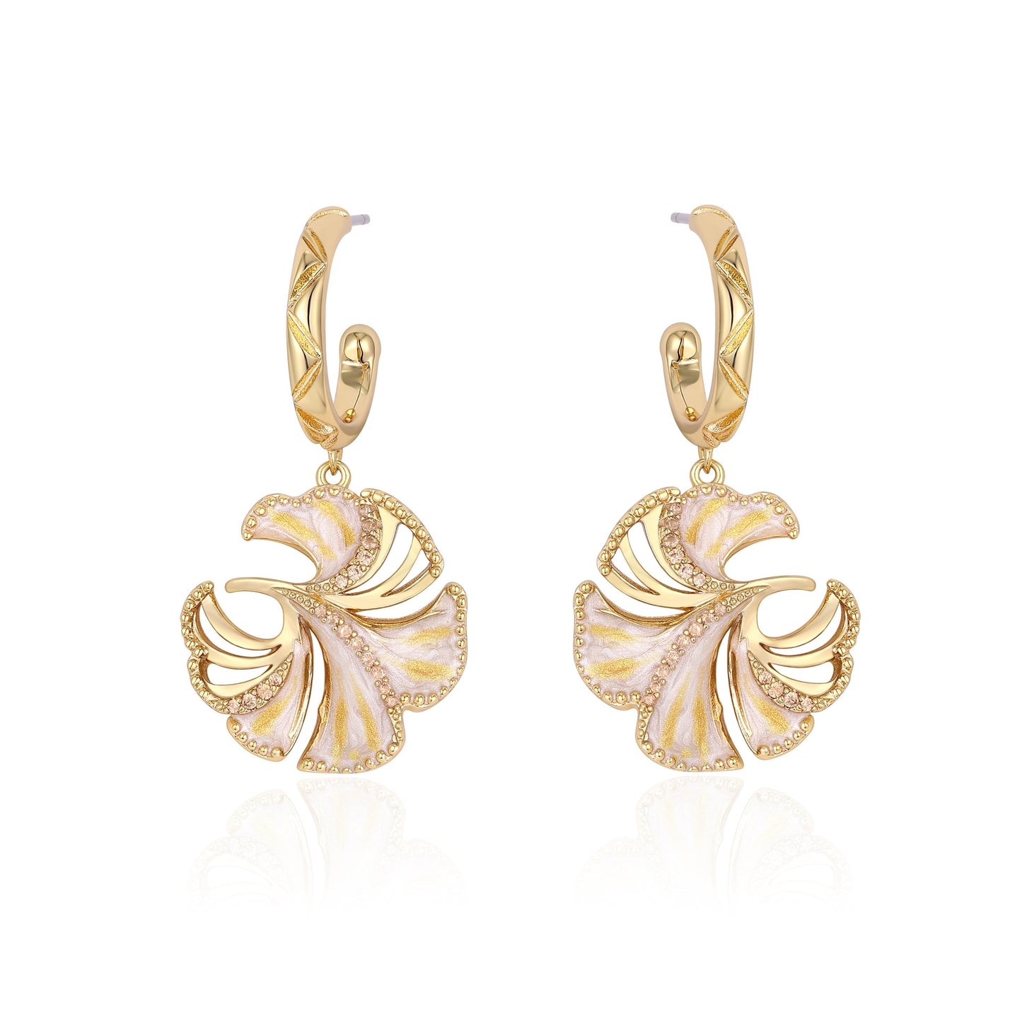 French designer's new ginkgo leaf earrings