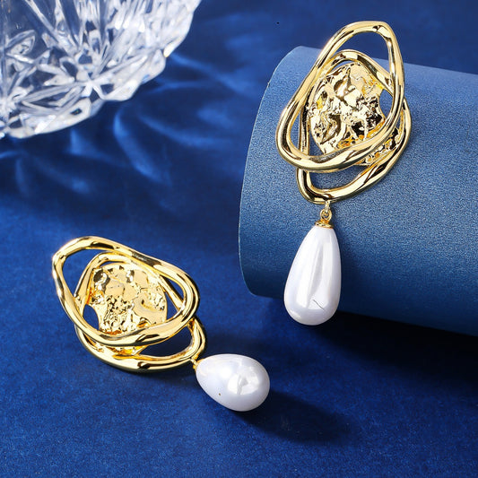 BrideTalk French vintage palace gold pearl earrings