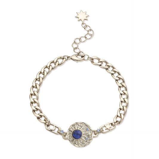 French designer lapis lazuli engraved copper-plated coffee gold bracelet