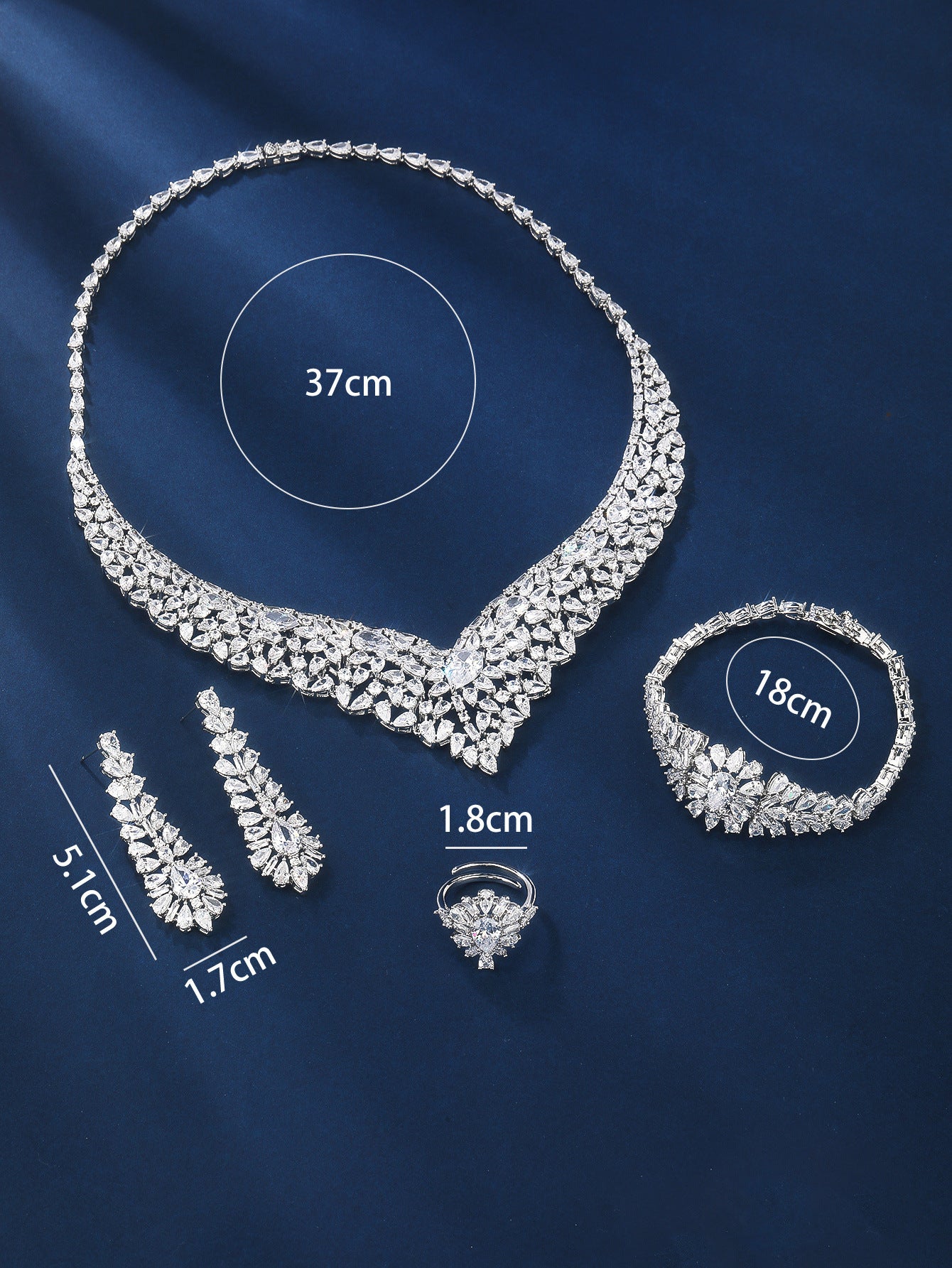 EurBrideTalk opean and American exquisite and gorgeous crystal full diamond luxury four-piece set