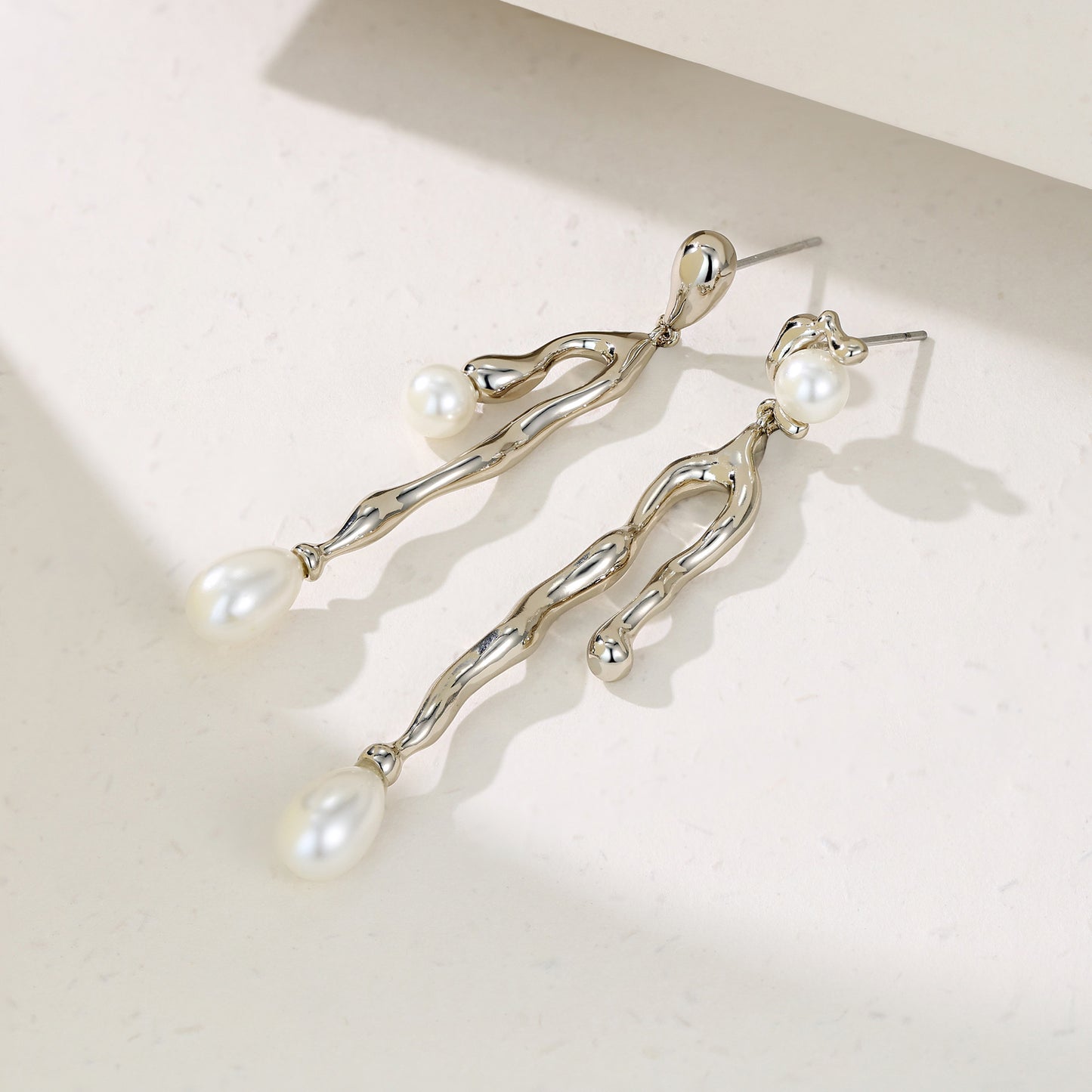 French designer irregular branch earrings