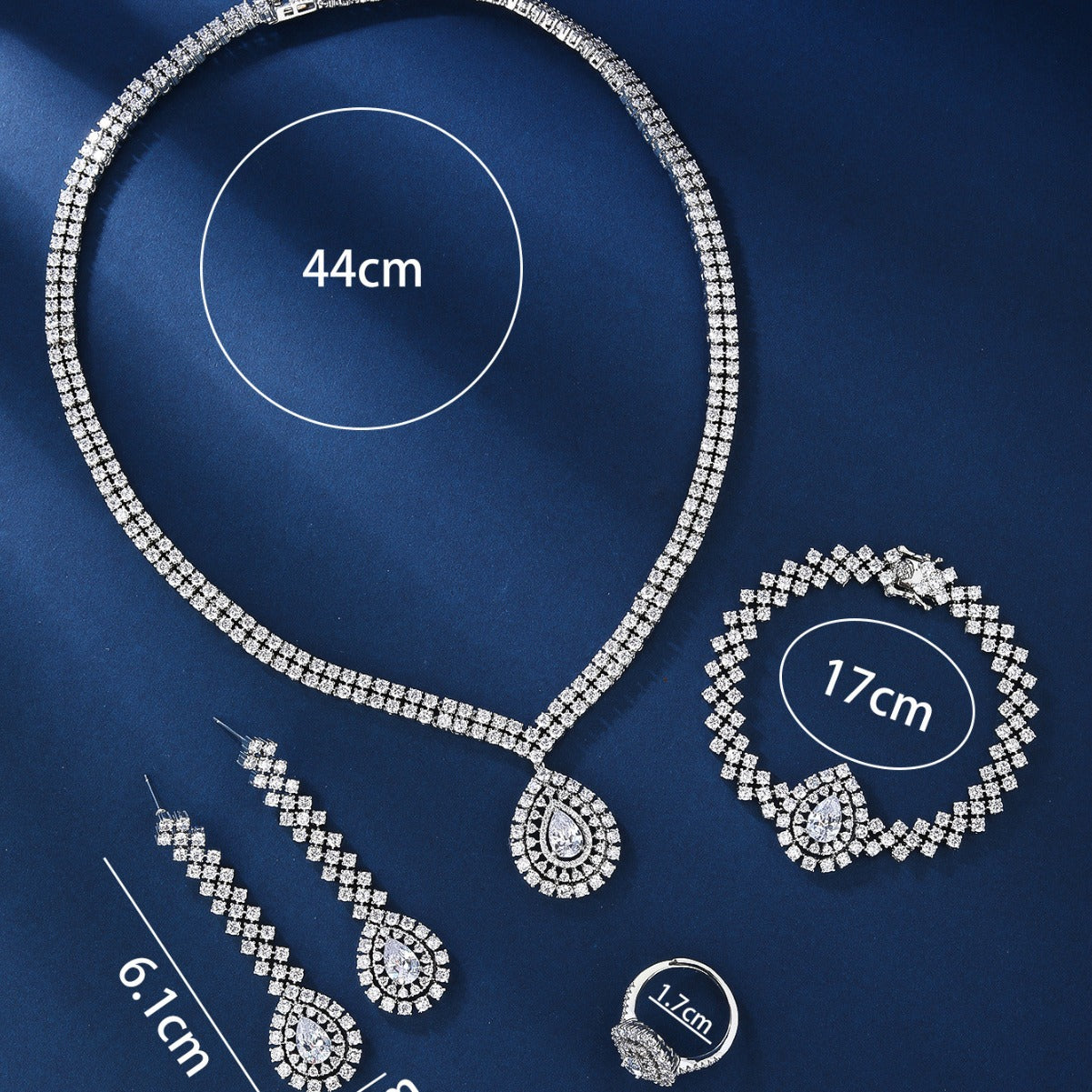 BrideTalk Micro-set diamond and zircon necklace set