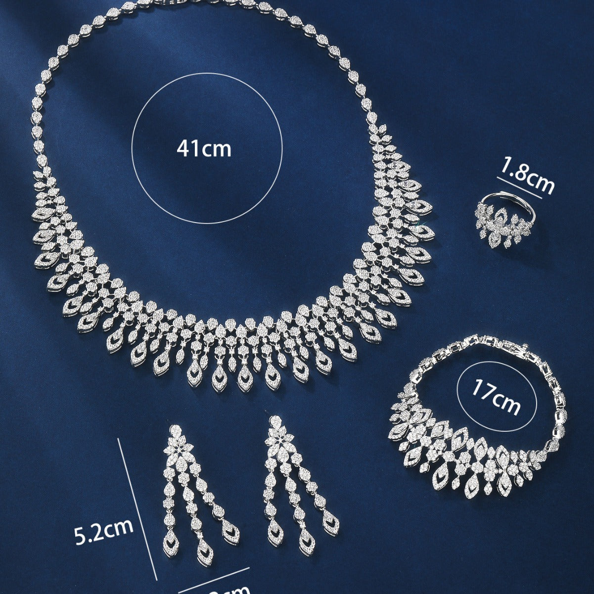 BrideTalk Exquisite luxury European and American gorgeous zircon necklace set