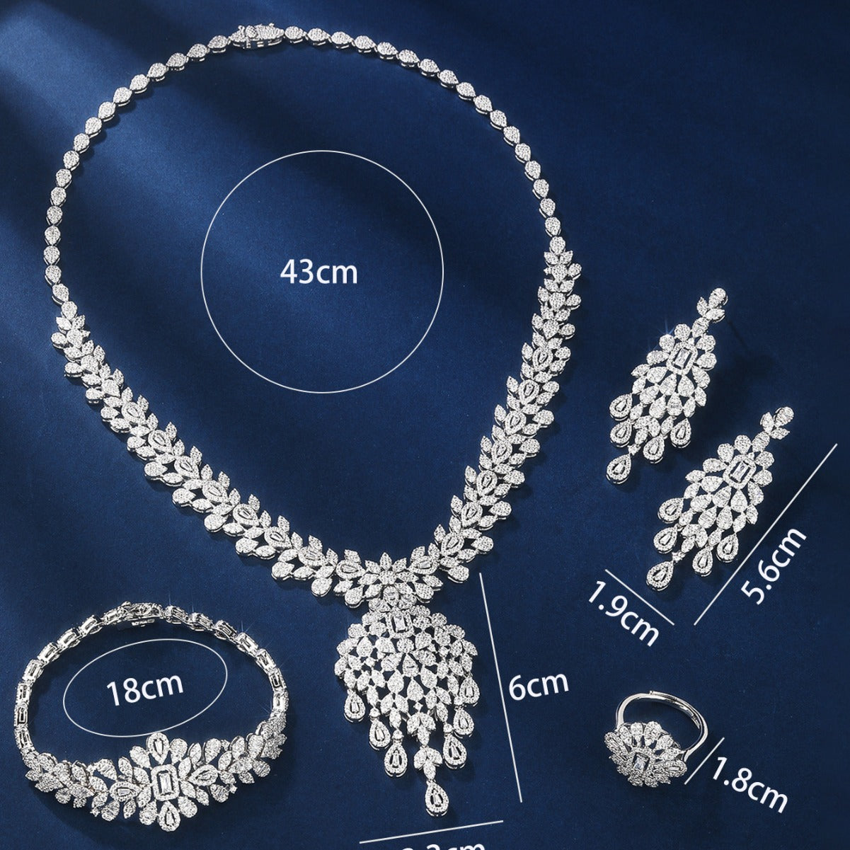 BrideTalkEuropean and American luxury style simple four-piece set studded with zircons