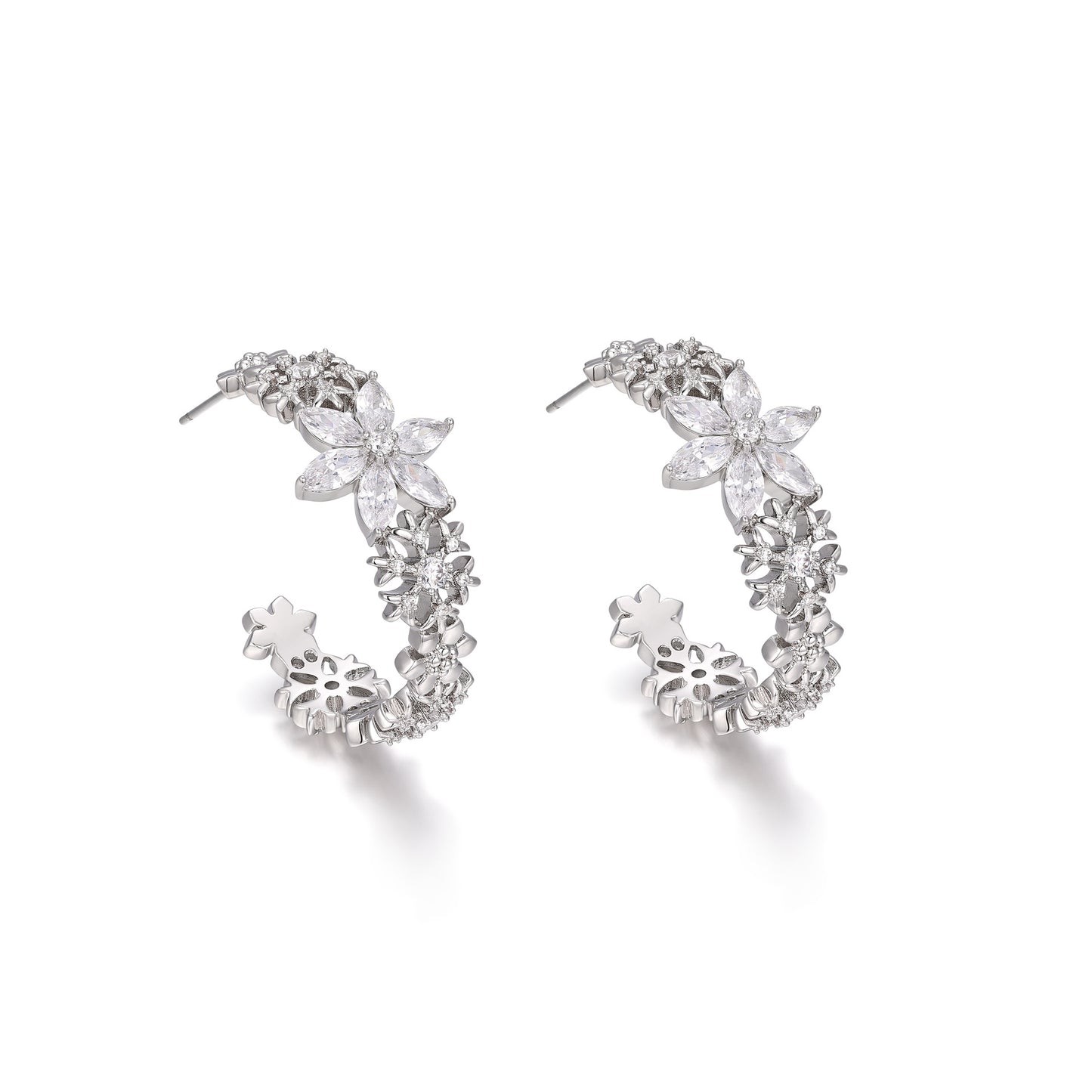 French designer original snowflake series earrings