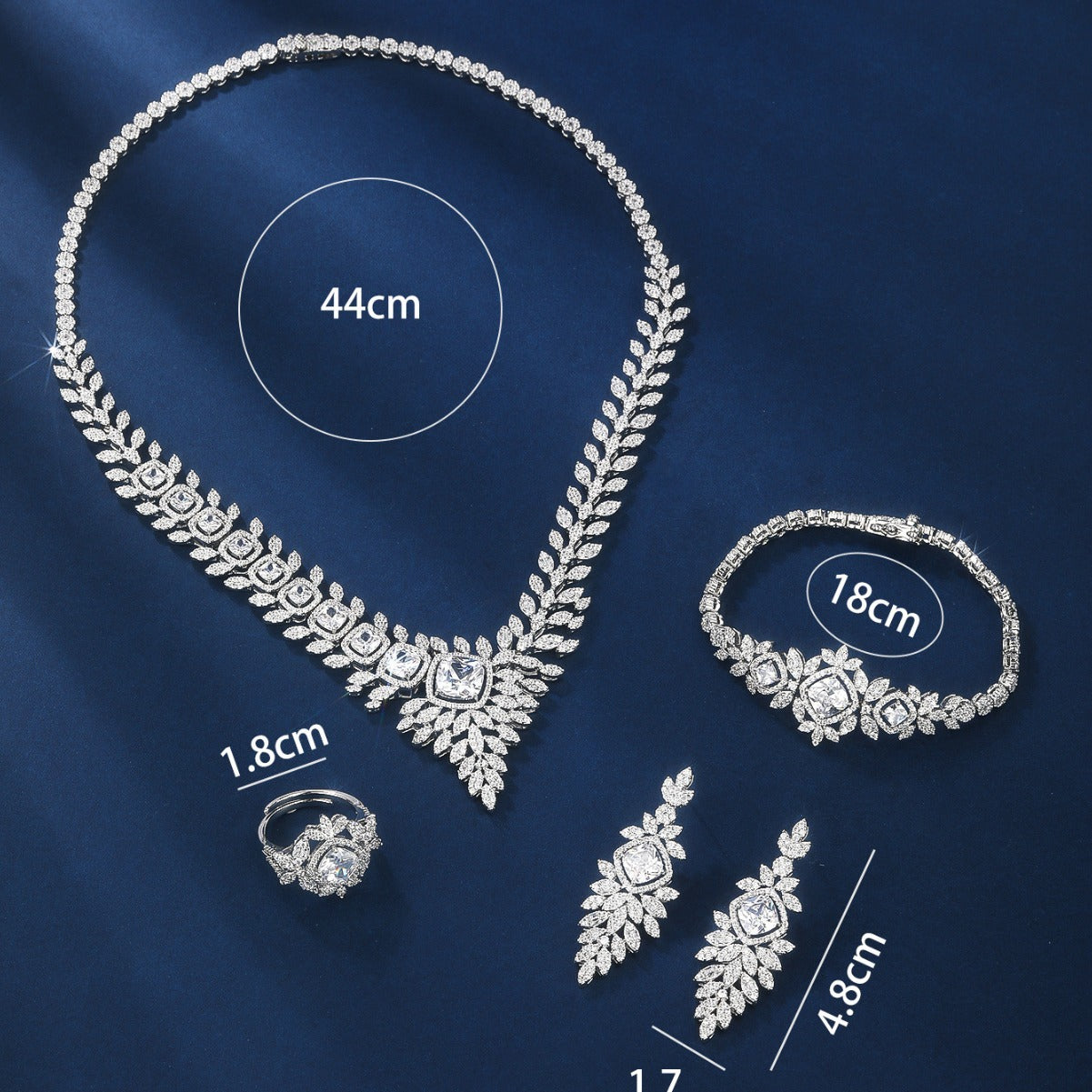 BrideTalk European and American luxurious style full of diamonds and sparkling four-piece set