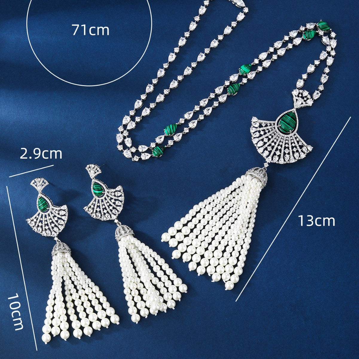 Bridetalk Women's four-piece pearl tassel ornament necklace set