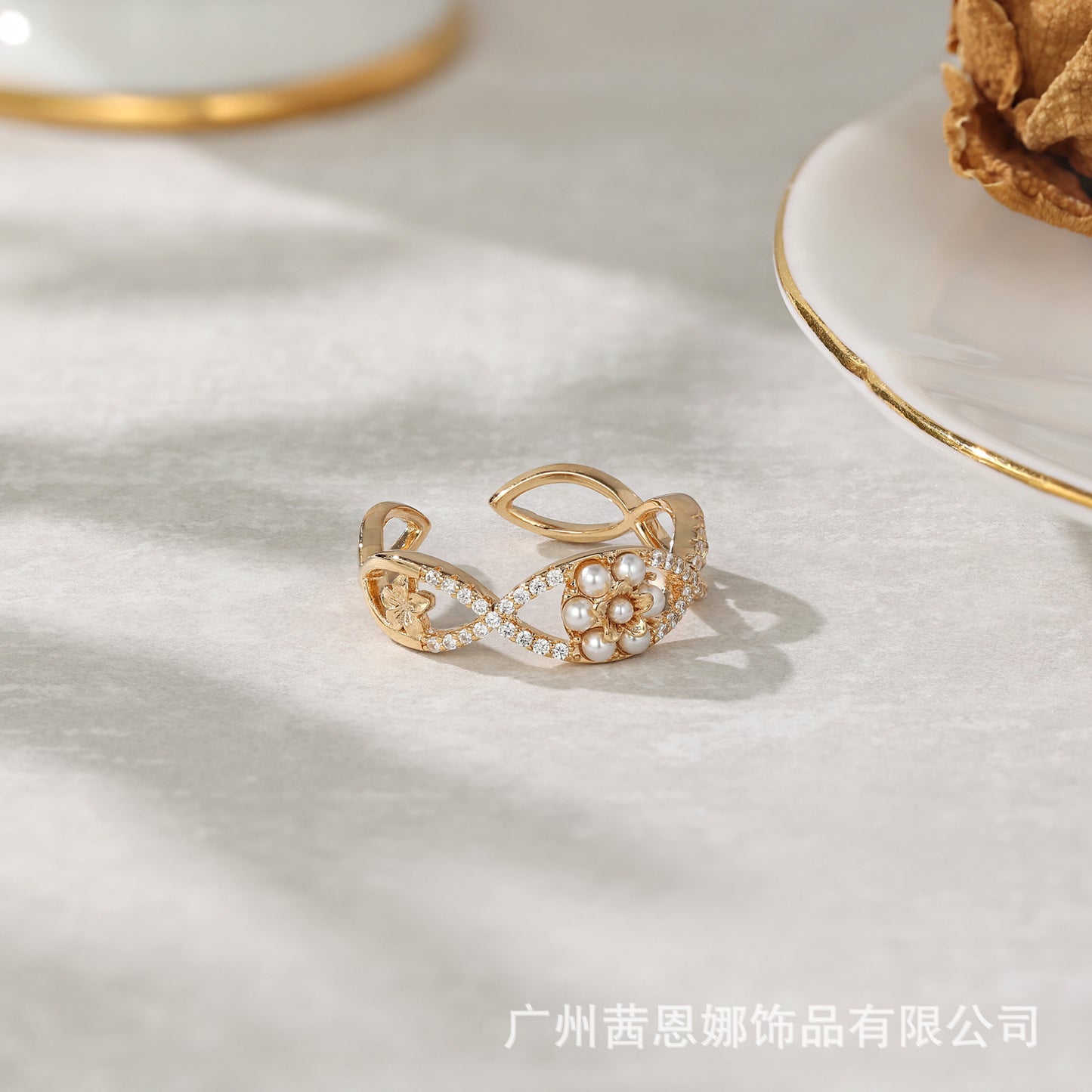 Japanese Designer Blossom Series Flower Opening Adjustable Ring