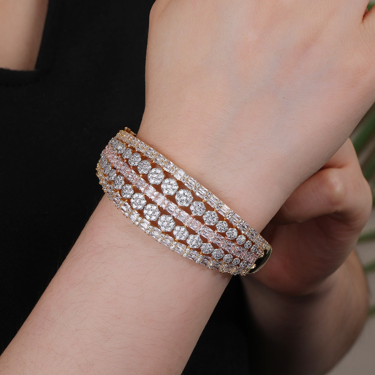 BrideTalk Fashionable high-end diamond stacked bracelets