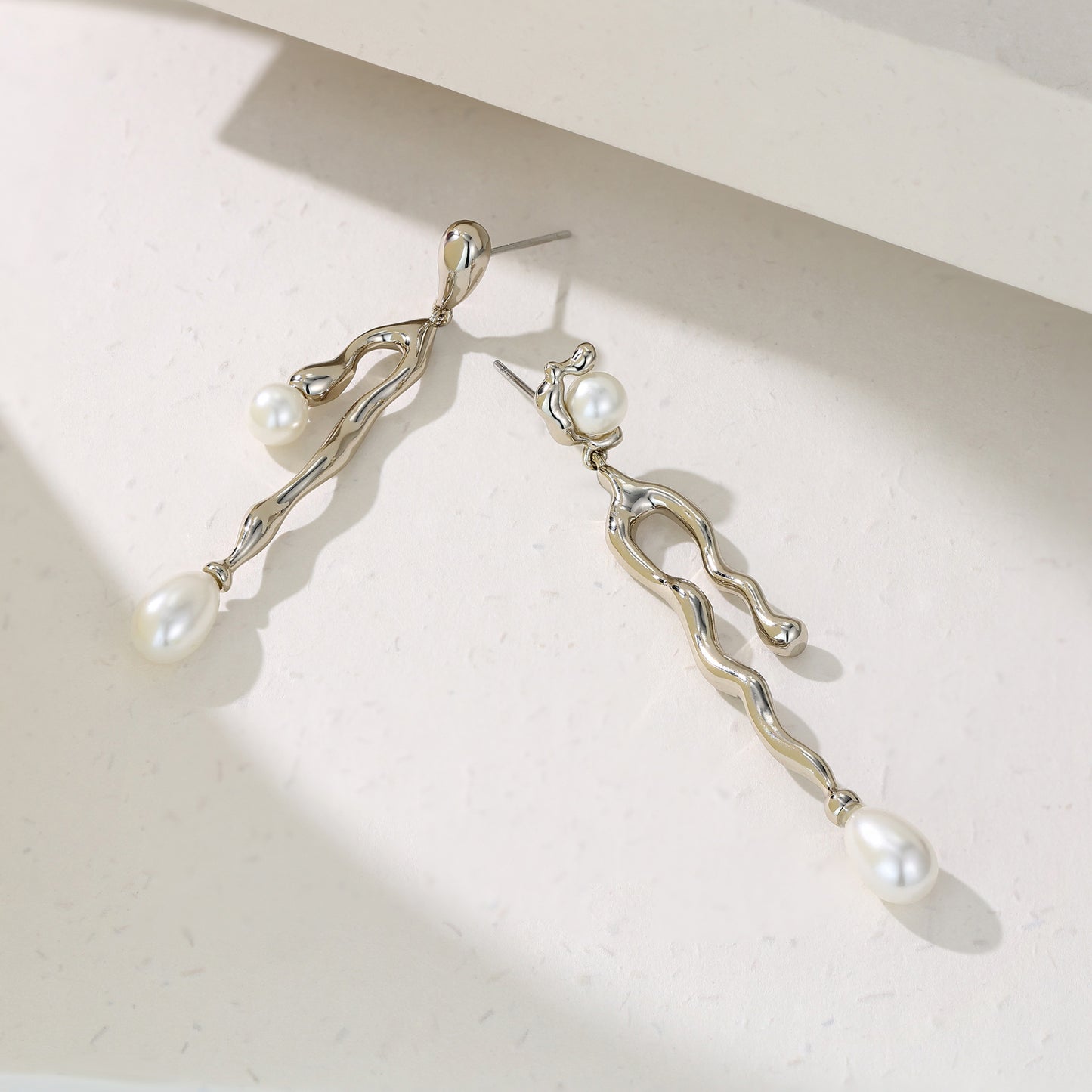 French designer irregular branch earrings