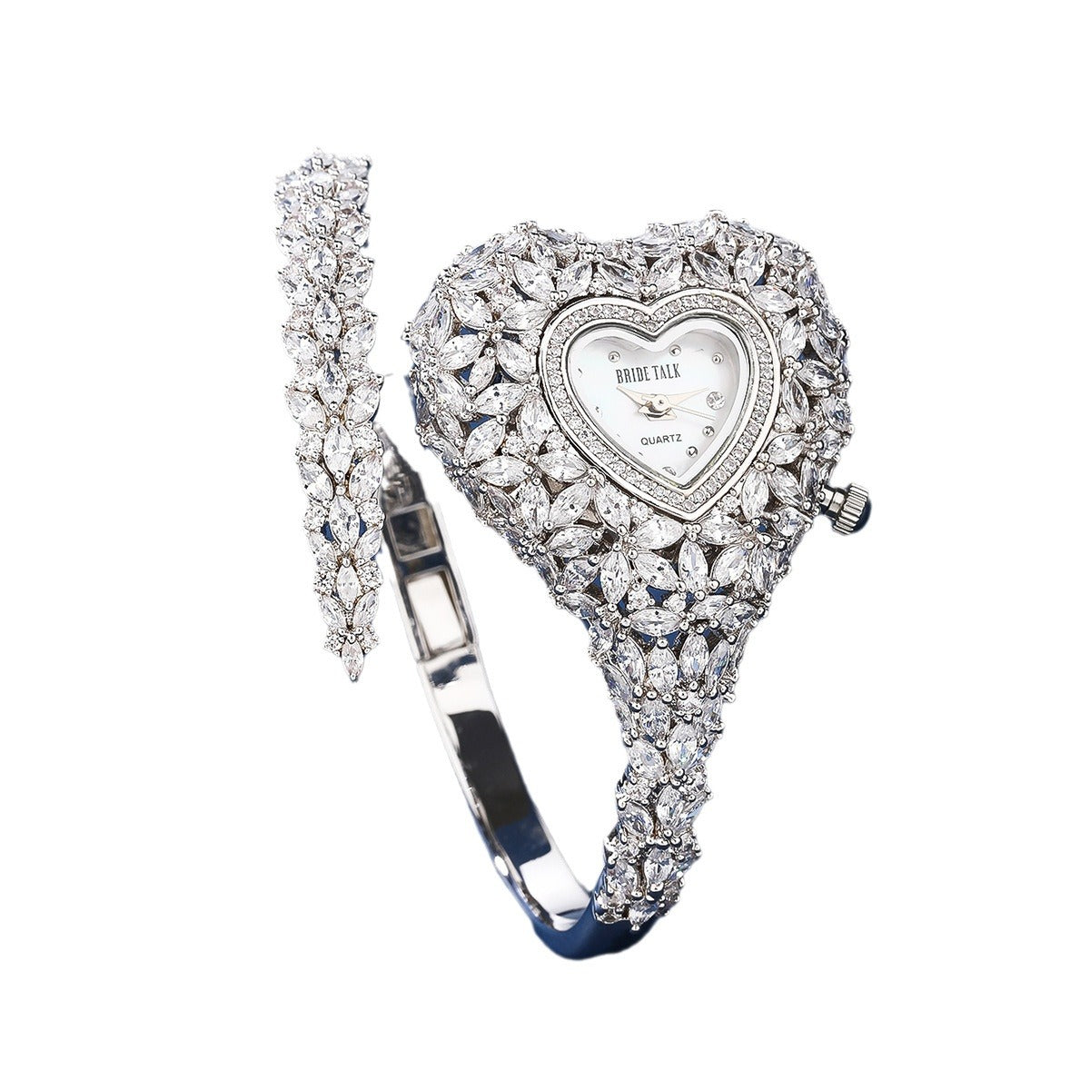 BrideTalk Heart shape unique design diamond watch