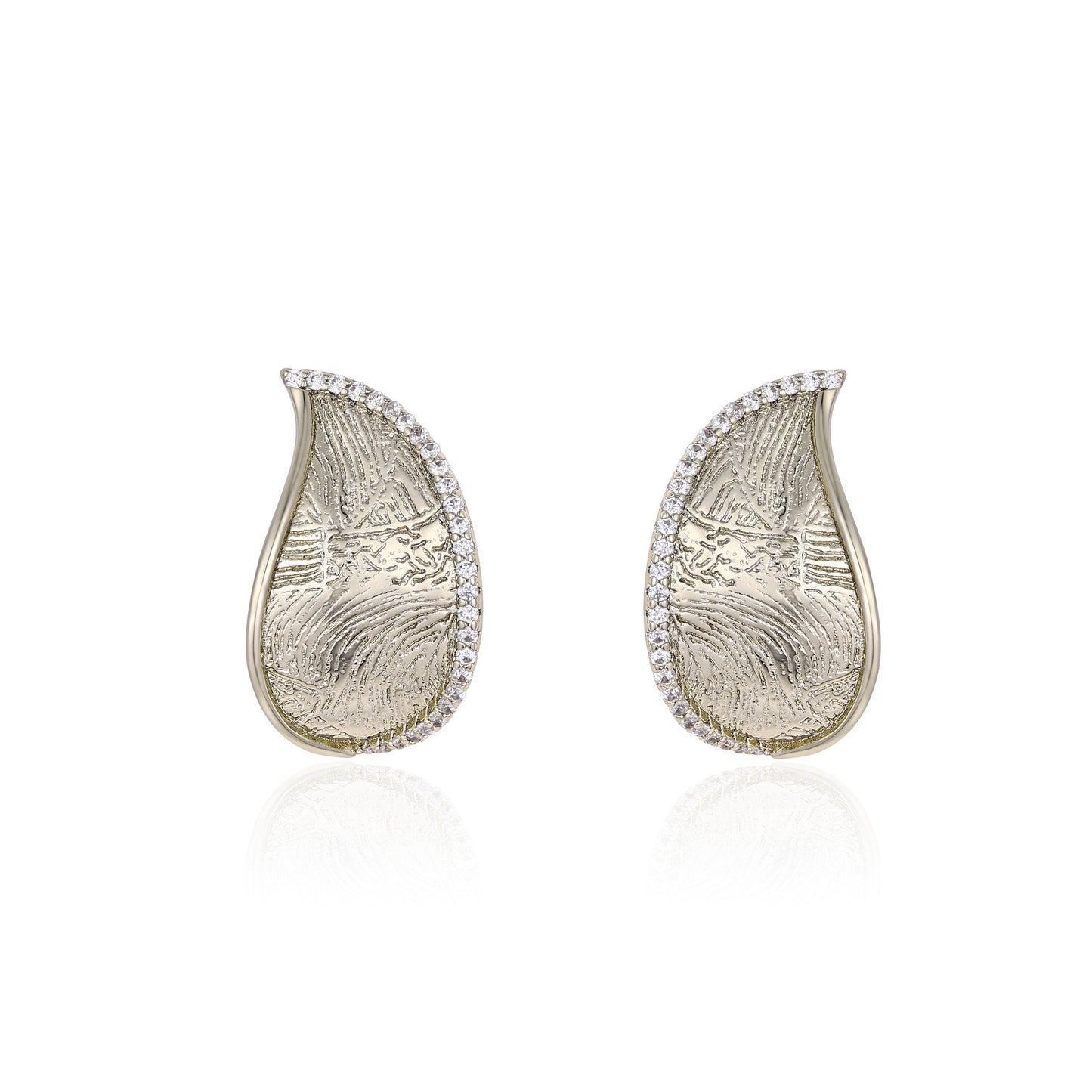 French designer original textured geometric earrings